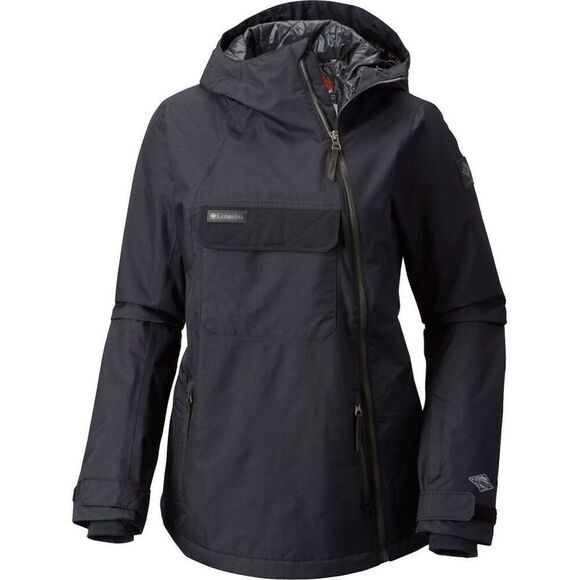 Columbia Catacomb Crest On Snow Anorak Hooded Jacket - Women's M Black - Picture 1 of 16
